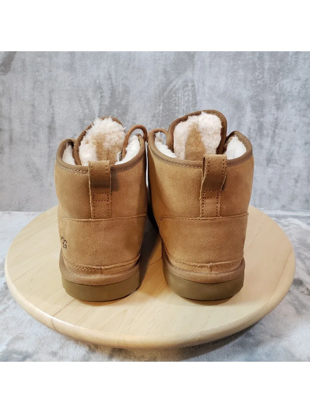 UGG Men’s Suede Chukka Ankle Boots Lined Lace-Up Brown US 12 EU 45